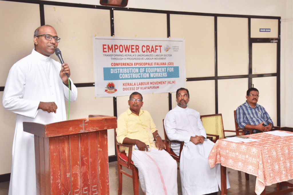 Vijayapuram Diocese Empowers Construction Workers: Tool Kits Distributed to 15 Beneficiaries